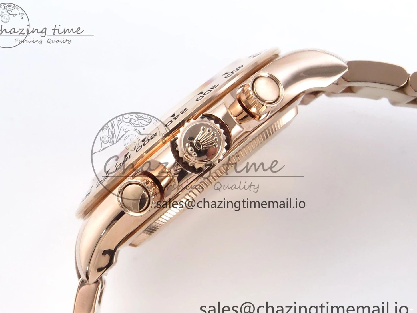 MiroTime 0215 EyeCatching Daytona 126505 QF 1:1 Best Edition Black RG Diamonds Dial on RG Braclet SH4131 V 715